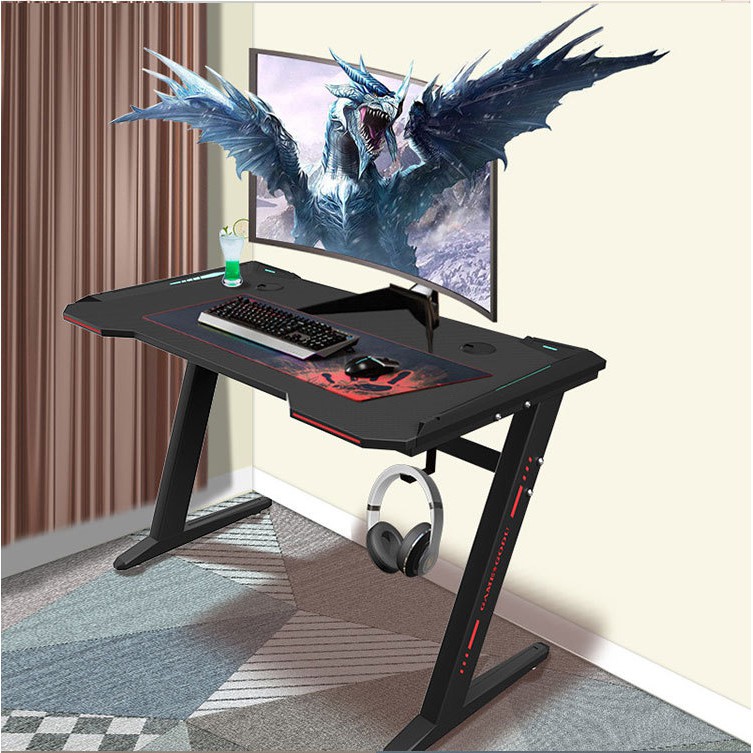 Gaming Table Desktop Computer Table Desk Internet Cafe Game Carbon