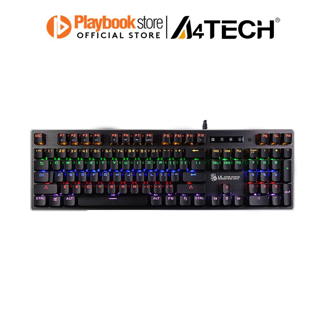 A4Tech Bloody B760 Full Light Strike Abs Keycaps Gaming Keyboard (Green Switch Tactile And