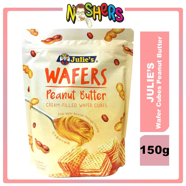 Noshers Julie's Wafers Peanut Butter CreamFilled Wafer Cubes Wafer