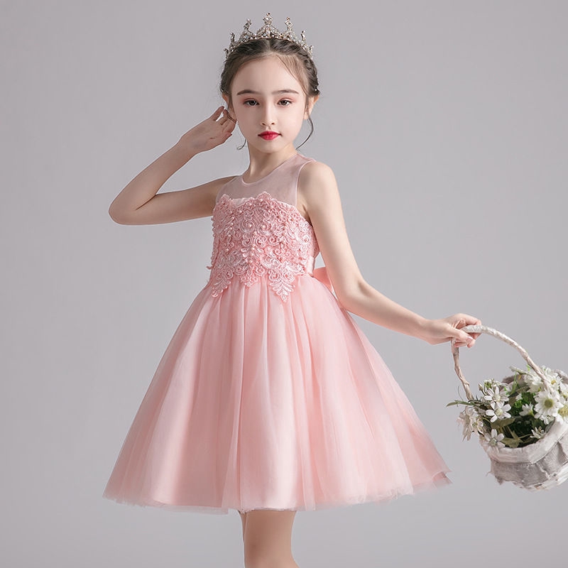 pink wedding dresses for kids