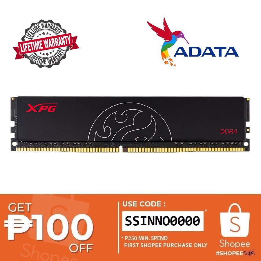 Adata XPG Hunter 8GB DDR4 3000 MHz DRAM Desktop Gaming Memory RAM Kit