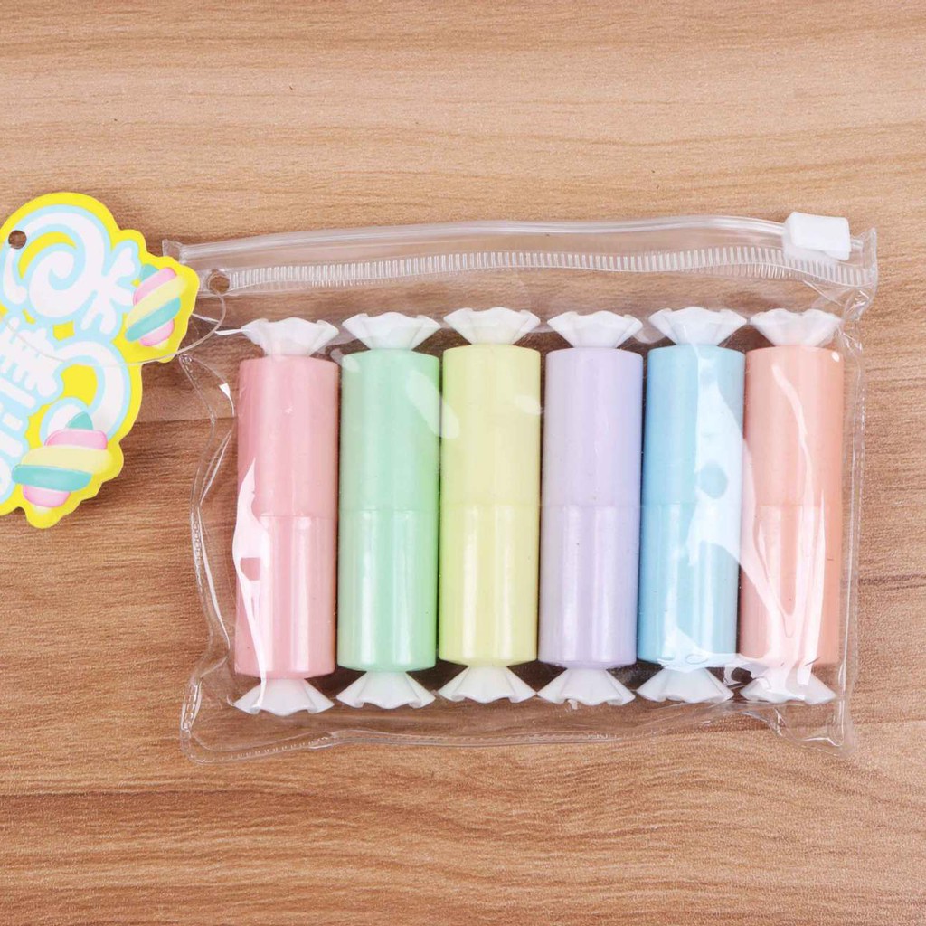 6Pcs Cute Mini Smiling Face Highlighter Lovely Cartoon Painting Pen Marking Pens Kawaii Stationery School Office Supplies Practical and attractive