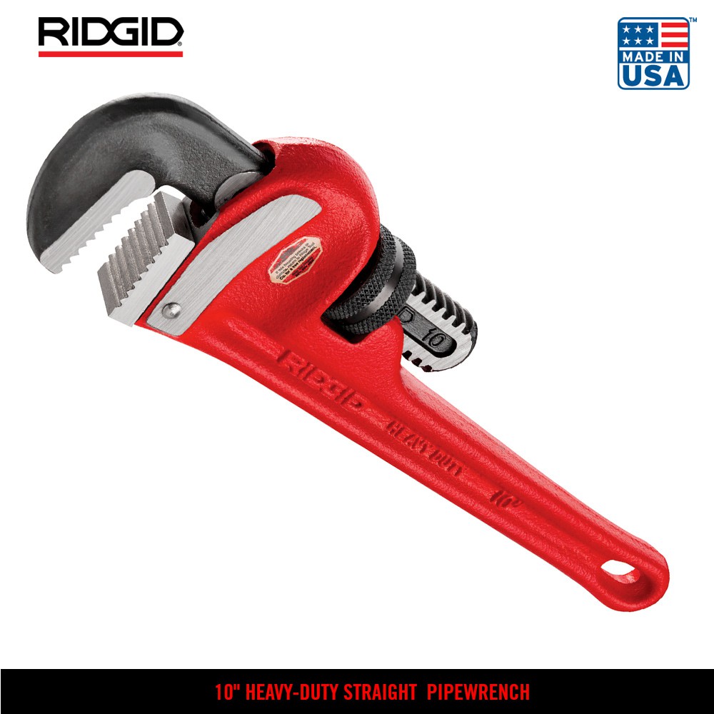 RIDGID Model 10 HeavyDuty Straight Pipe Wrench, 10 inch Shopee