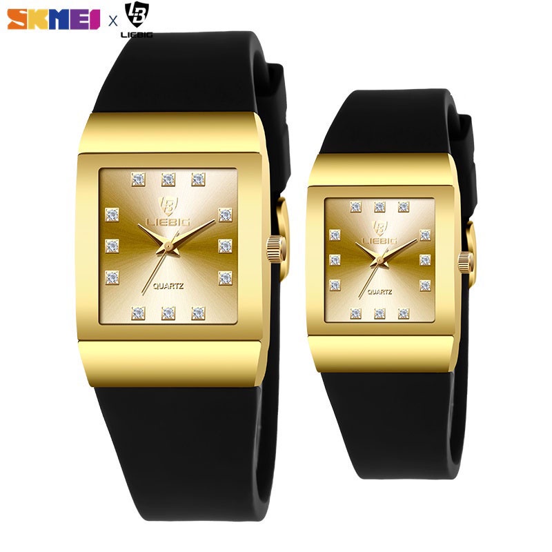 Skmei X Liebig New Couple Quartz Watch Top Gold Luxury Brand Mens And Womens Watches Shopee 