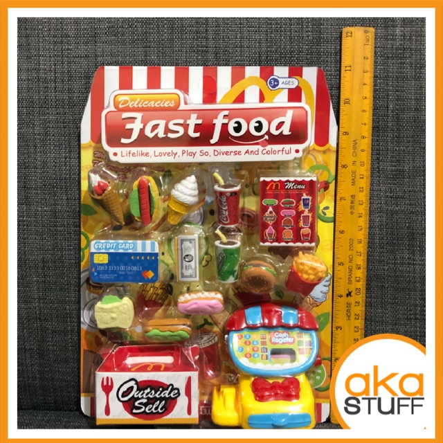 fast food toy set