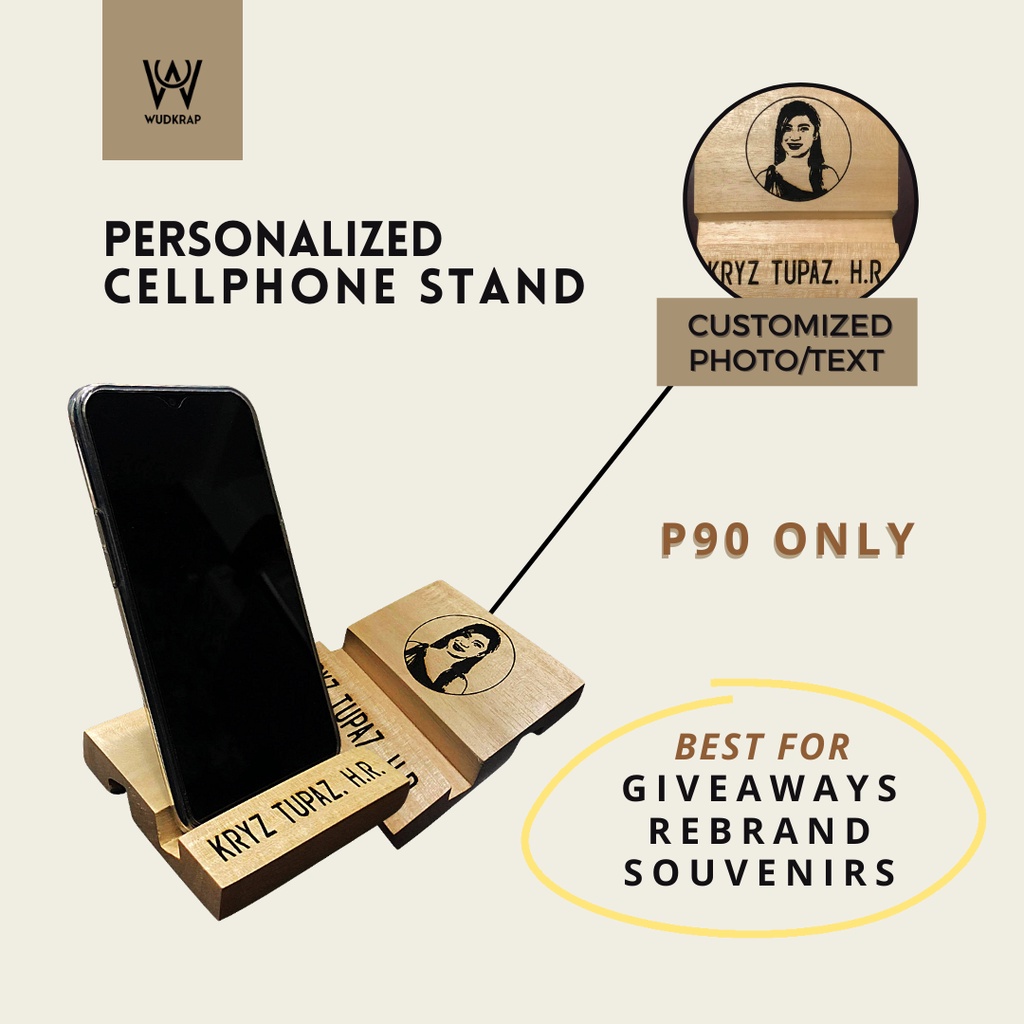 Personalized Wooden Phone Stand Shopee Philippines