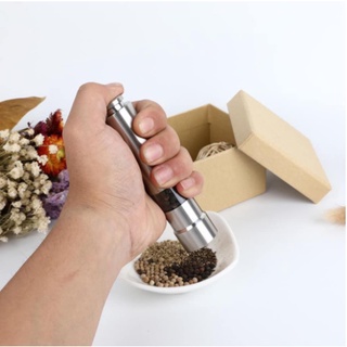 1Pc Portable Stainless Steel Manual Grinder Salt Pepper Mill Thumb Push Spice Grain Grinding Miller #8