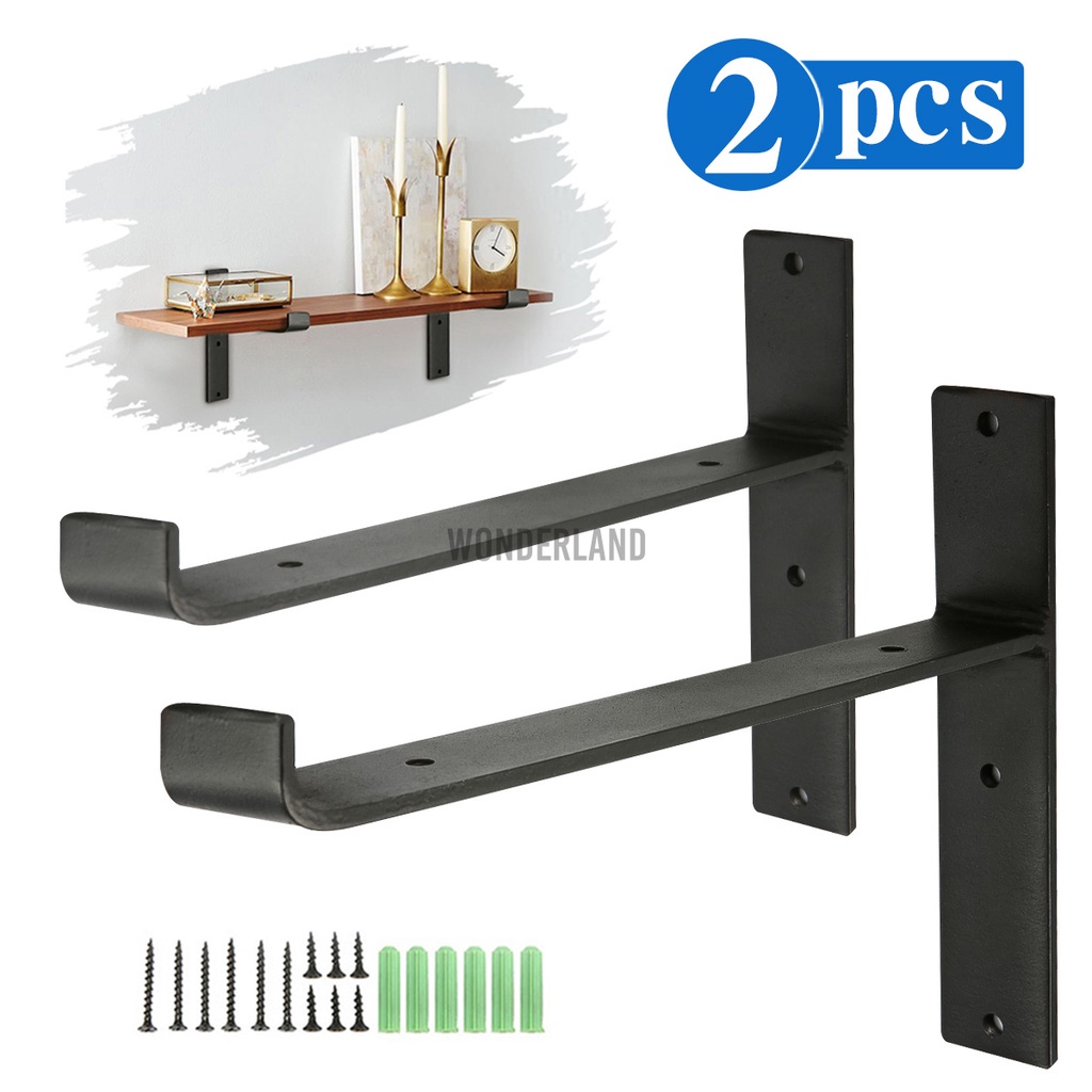 Industrial Shelf Angle Braces Brackets for Rustic Shelf, Scaffold Board ...