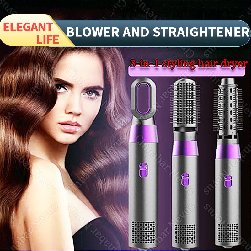 3 In 1 Hair Dryer and Straightener Set with Brush and Straightener High ...