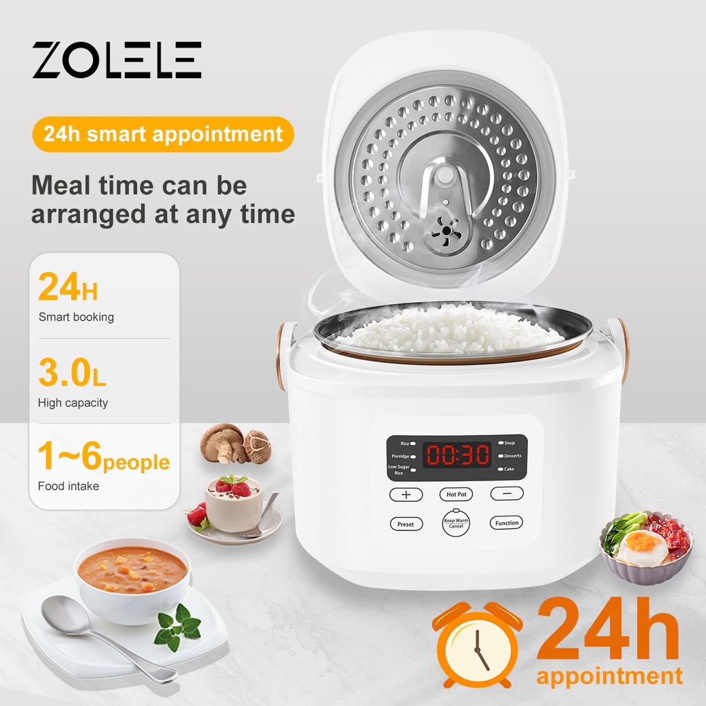 ZOLELE ZB500 Low Sugar Rice Cooker Smart Hot Pot Rice Cooker 3L Multi Rice Cooker Electric Cooker - Image 3