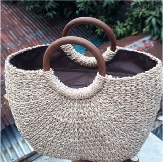 6630 Havana Solid Abaca Curved Bag | Shopee Philippines