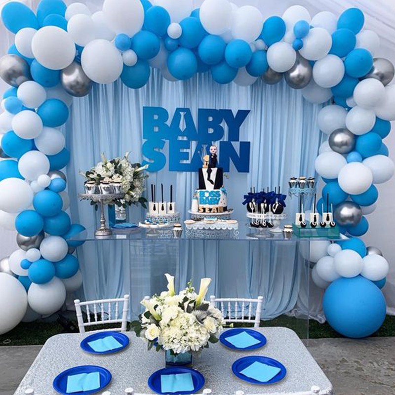 113pcs Blue Balloon Garland Arch Kit Boy Baby Shower Birthday Party ...