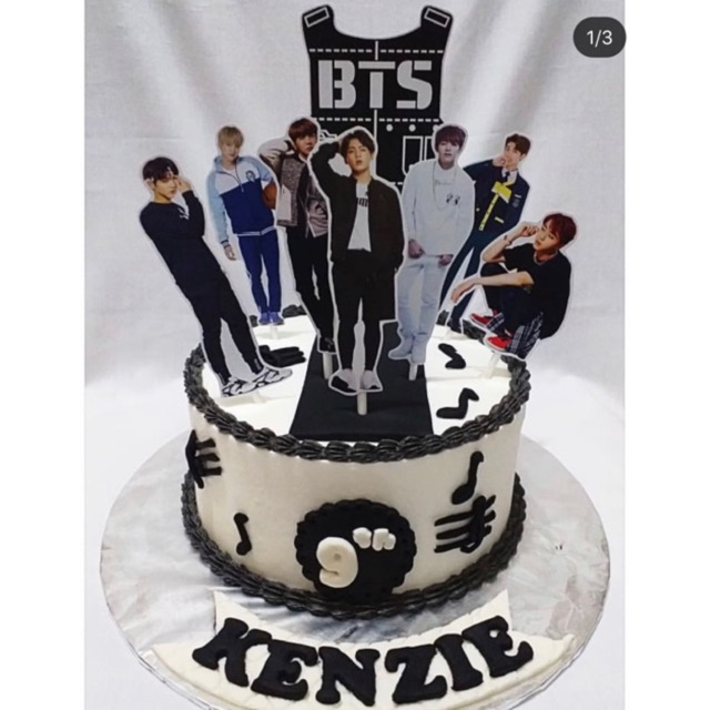 Bts Army Topper Birthday Cake Birthday Cake Decoration Cannot Custom Name Shopee Philippines