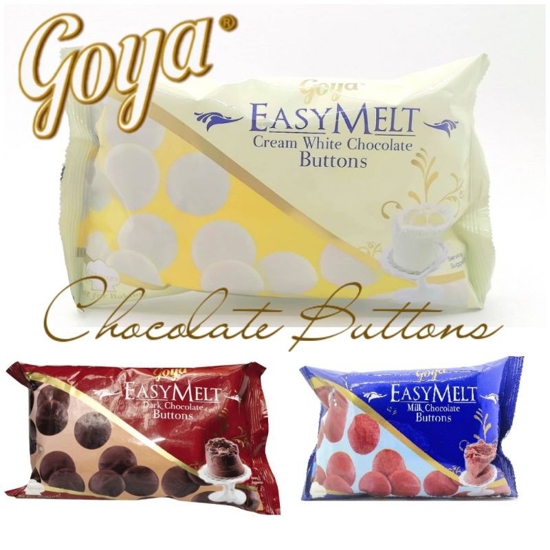 Goya Easy Melt Dark Chocolate Milk Chocolate Cream White Buttons Balls