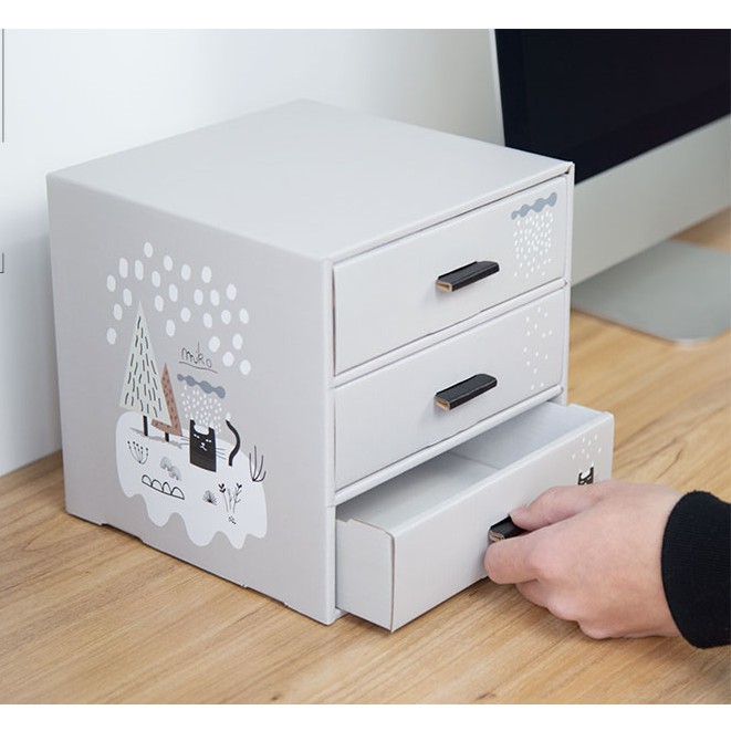 Desktop Document Jewelry Storage Box Drawer Finishing Box
