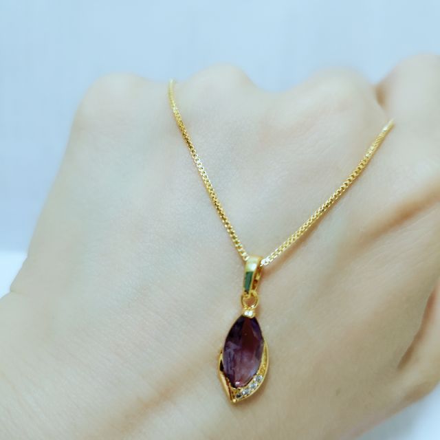 crystal pendant gold