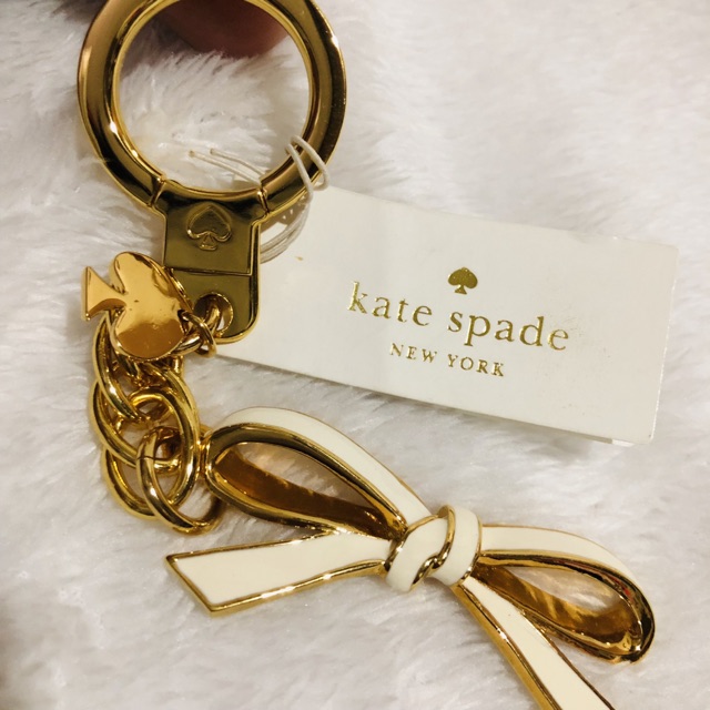 Kate Spade White Bow Key Ring Bag Charm | Shopee Philippines