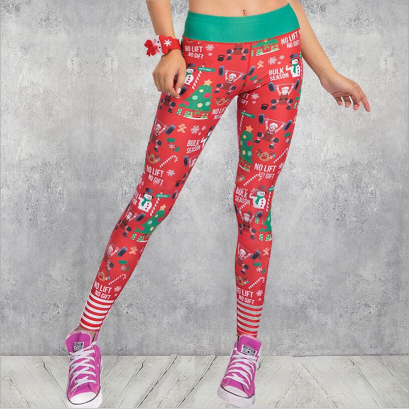 christmas workout tights