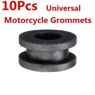 Side Cover Grommet Single Side Rubber Oval Washer for Motorcycle 2Set 