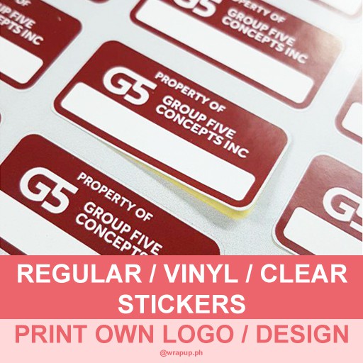 Print Own Stickers - Diecut Vinyl Matte Clear White Ink Personalized ...