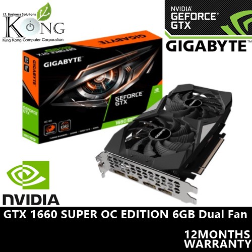 Gigabyte Gv-N166SOC-6GD GeForce GTX 1660 Super OC 6G Graphics Card, 2X