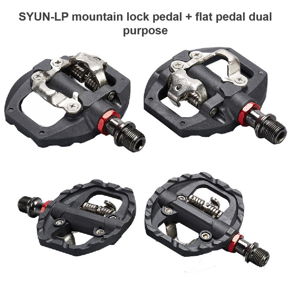 repræsentant Betjene Derivation RACEWORK bicycle pedal mountain bike pedal dual-use self-locking aluminum  alloy lock pedal with cle | Shopee Philippines