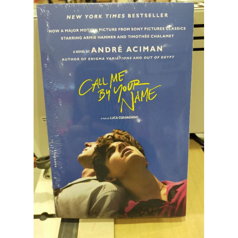 Call Me By Your Name By Andre Aciman Movie Cover Shopee Philippines