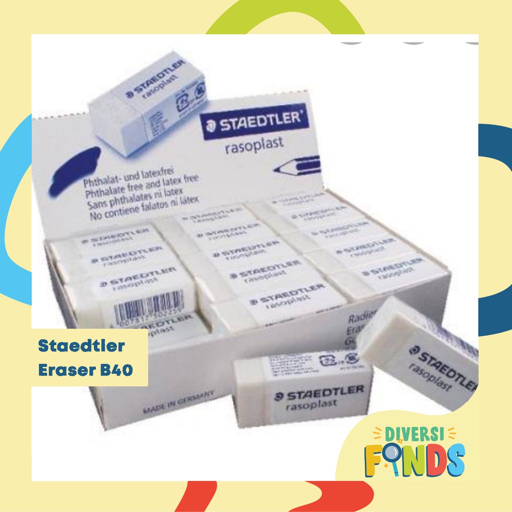 1PC Staedtler Rasoplast or Stabilo Colored Eraser Small, Medium, Large ...