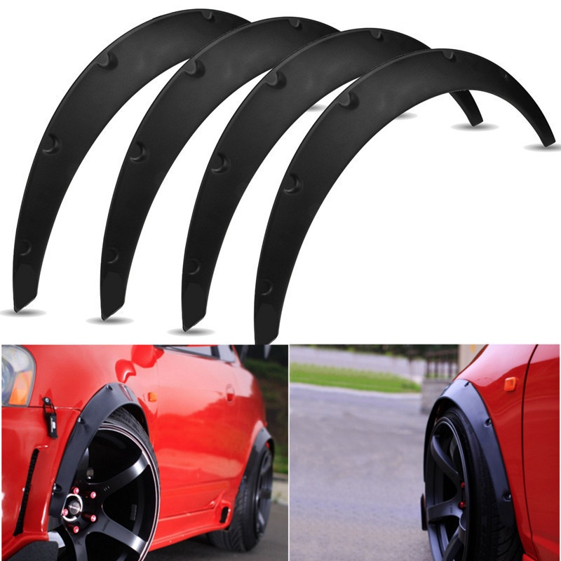 Universal Flexible Mudguard, 4 Unit Decoration, UltraWide Body, Wheel