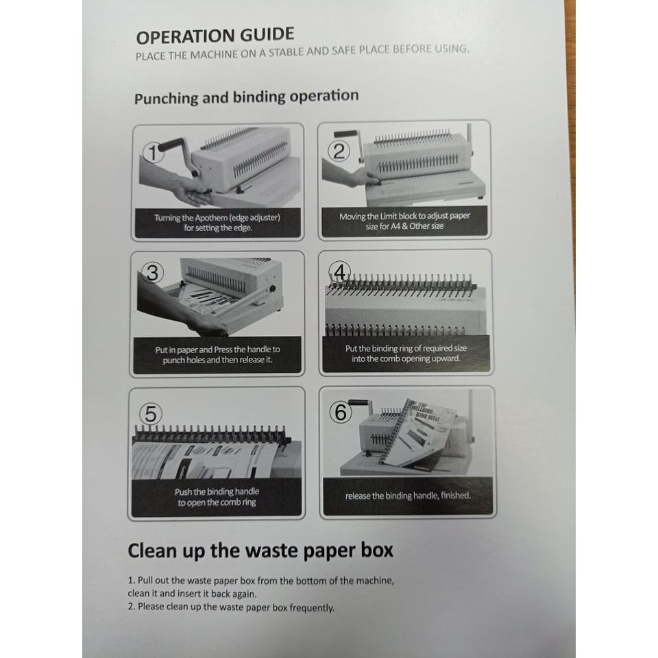 Comb Binding Machine F4 Size ( Long Legal ) with FREE 20pcs