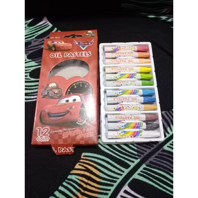 Oil Pastel Cars Lightning McQueen | Shopee Philippines