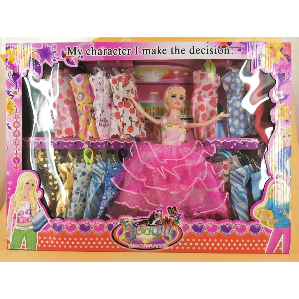 barbie doll playing set
