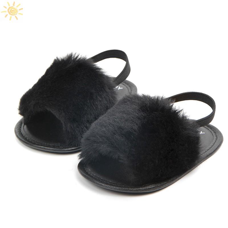 infant girl black sandals