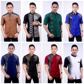 PRIA The Latest Muslim Fashion Men's Koko Batik Short Sleeve Shirt