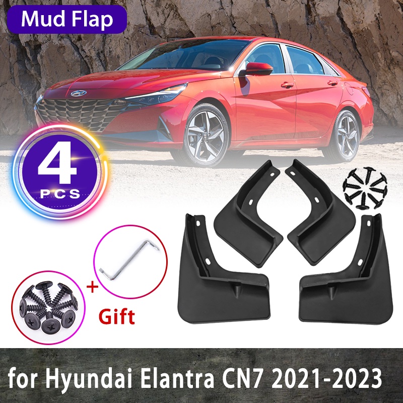 Steering wheel cover.4x Mudflap for Hyundai Elantra CN7 2021 2022 2023 ...