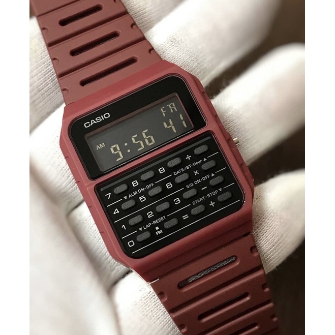 Casio Ca 53wf 4b Calculator Watch Ca53wf 4b Vintage Digital Quartz Ca53 Red Shopee Philippines