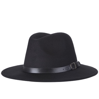 【Ready Stock】Fedora Hat Men Women Imitation Wool Winter Ladies Felt Hats Men Fashion Black Hats Jazz Hats Fedoras Chapeau Sombrero Mujer