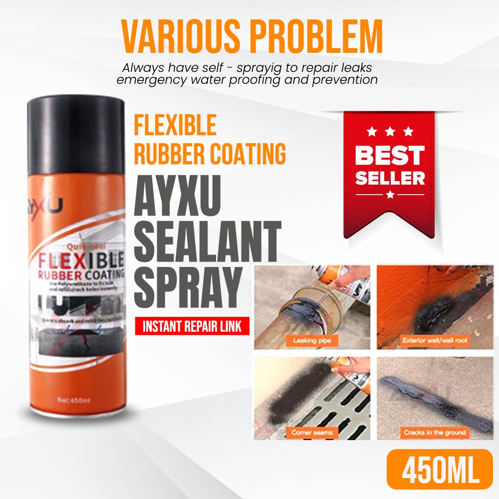 JGS Waterproofing Rubber Coat Spray Sealant For Roof Wall Cracks Pipes