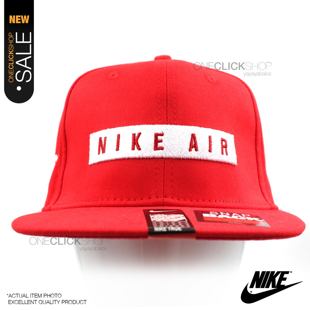 red nike snapback