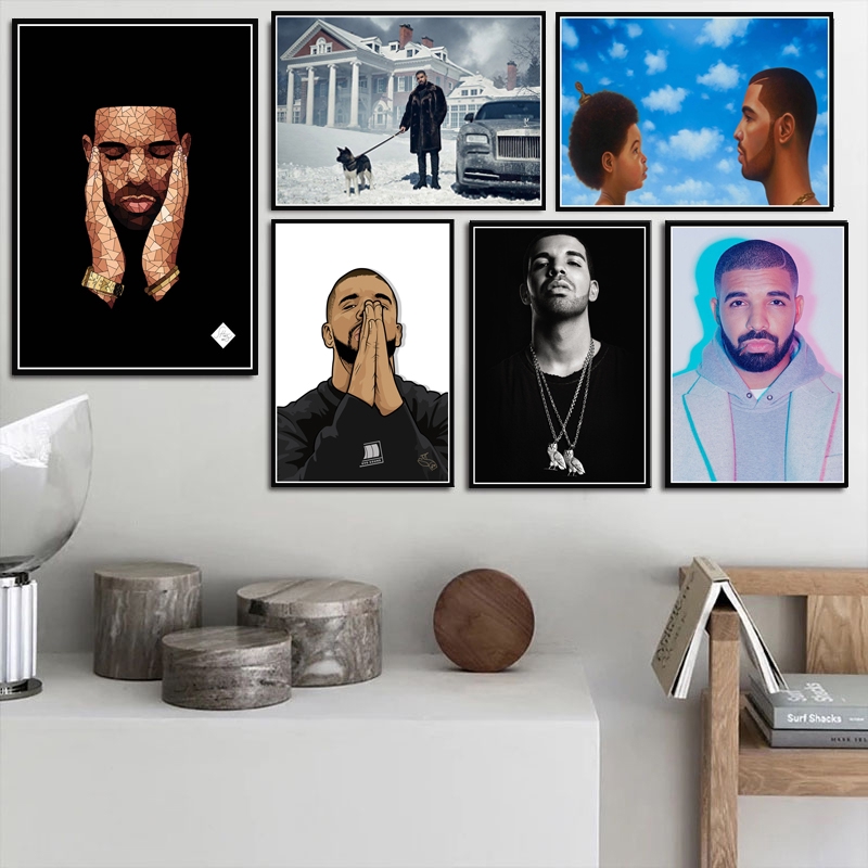 Poster Prints New Drake Hip Hop Rap Music Album Rapper Star Singer Art Canvas Painting Wall Pictures For Living Room Home Decor Unframed Shopee Philippines