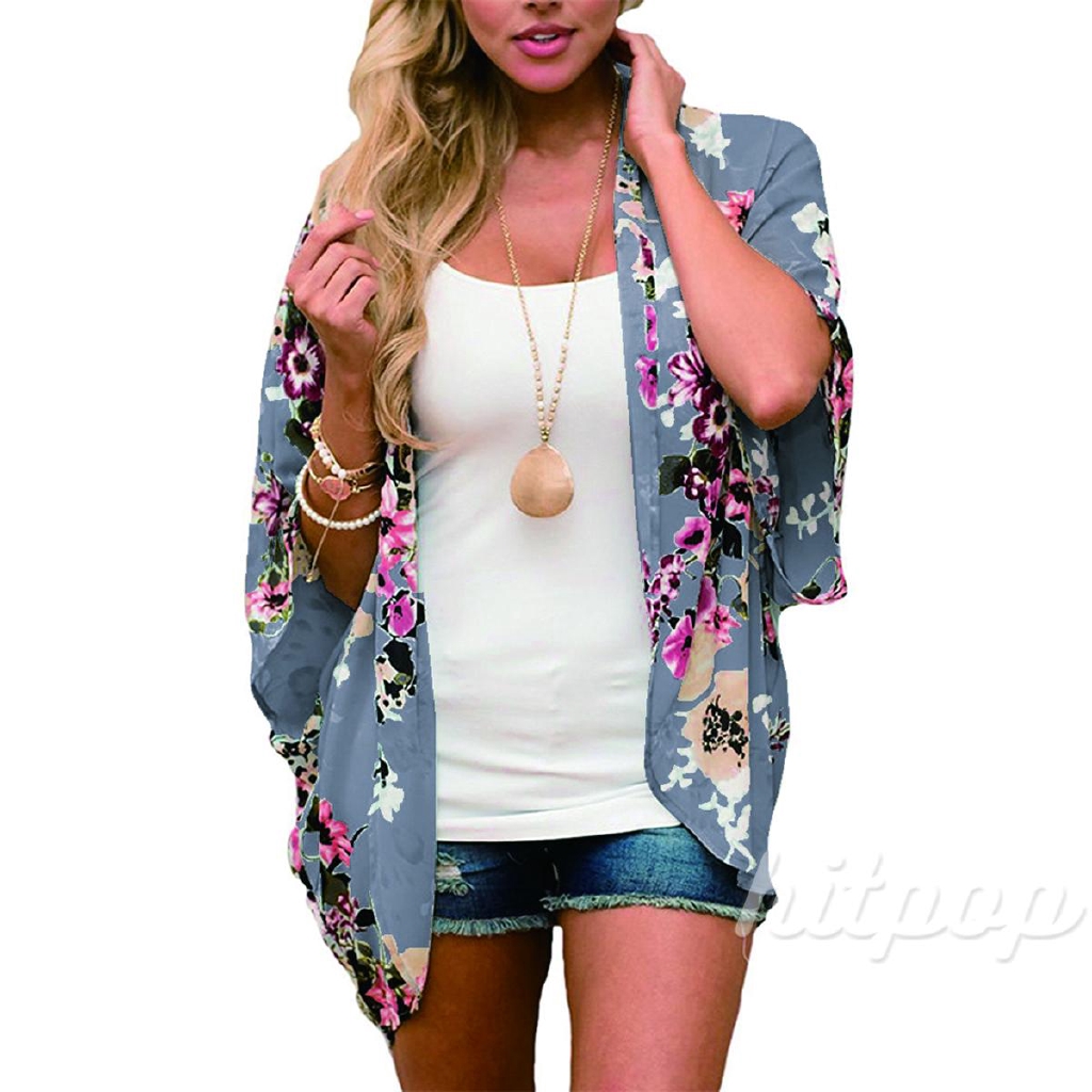 floral shawl cardigan