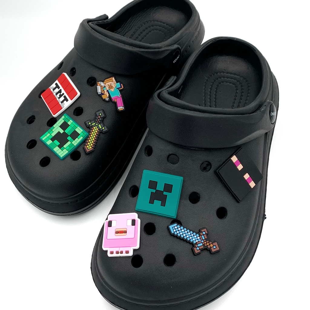 Minecraft design Jibbitz Crocs Pins for shoes bags | Shopee Philippines
