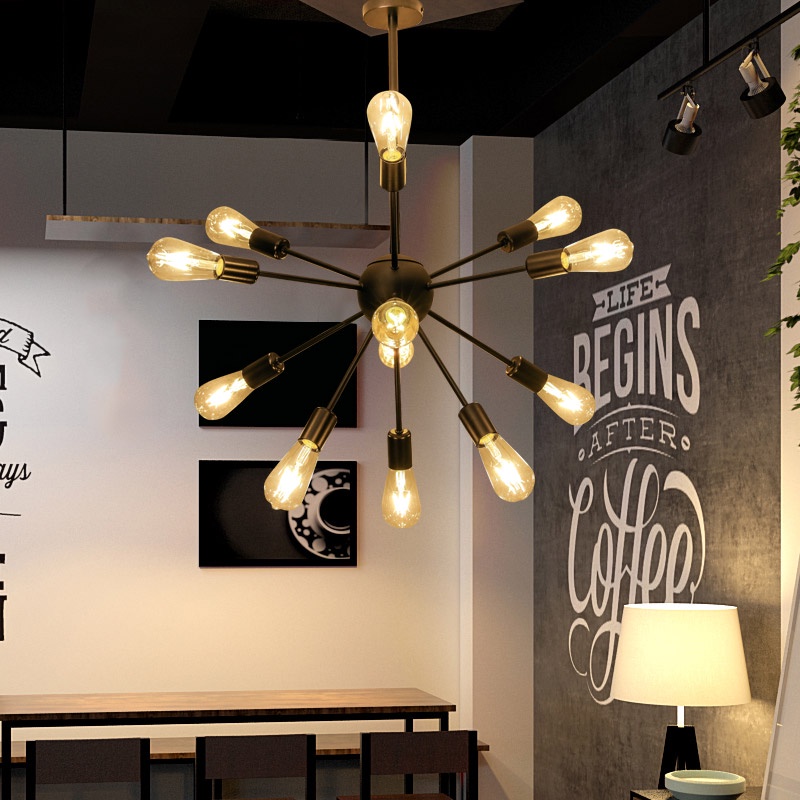 8 heads/12 heads industrial chandelier attic ceiling chandelier Crystal