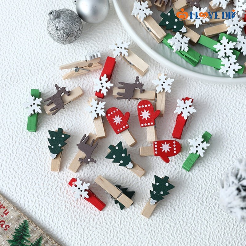 10 Pcs/ Pack DIY Christmas Tree Decorative Craft Clips/ Cartoon ...