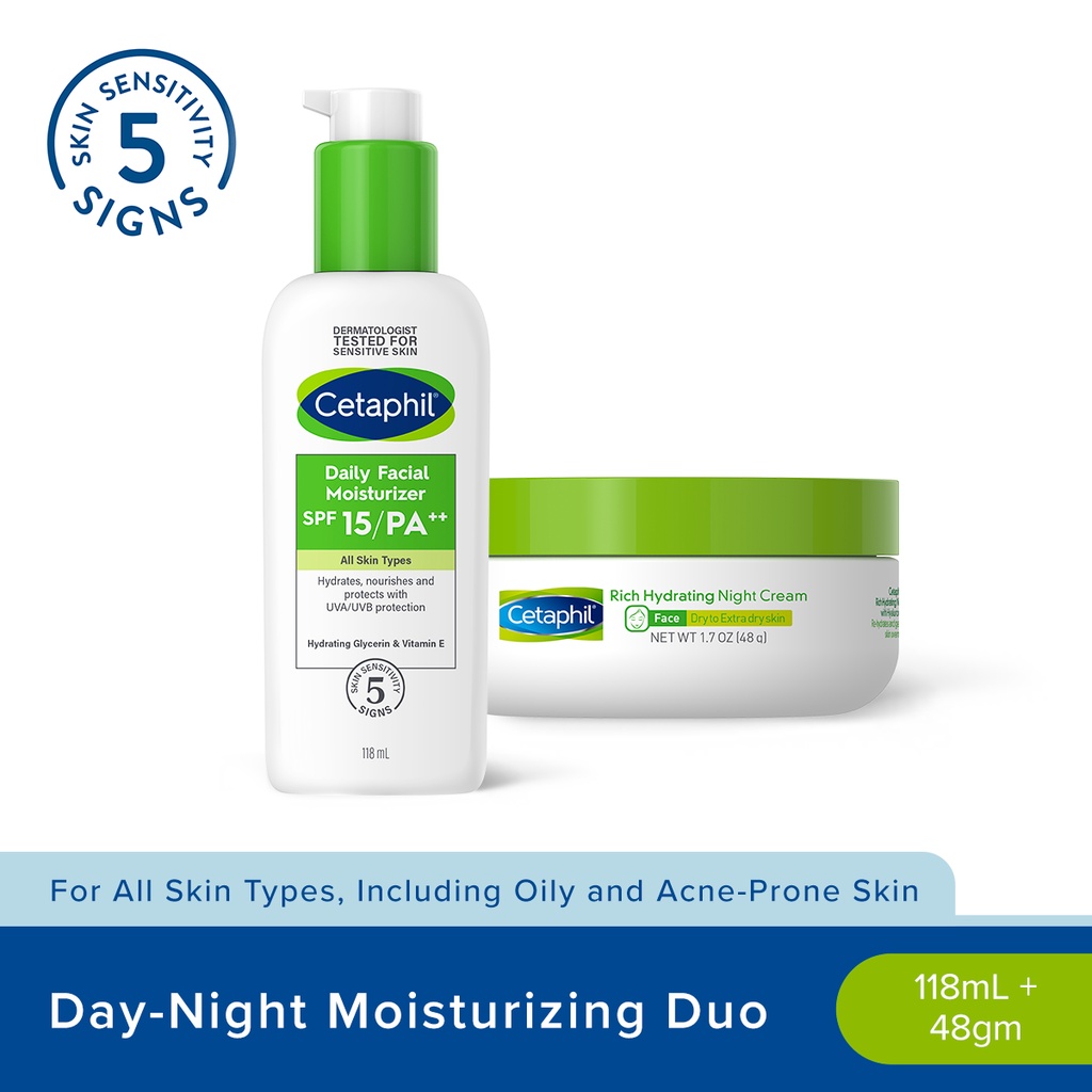 Cetaphil Day and Night Duo (Cetaphil Daily Facial Moisturizer SPF15 ...