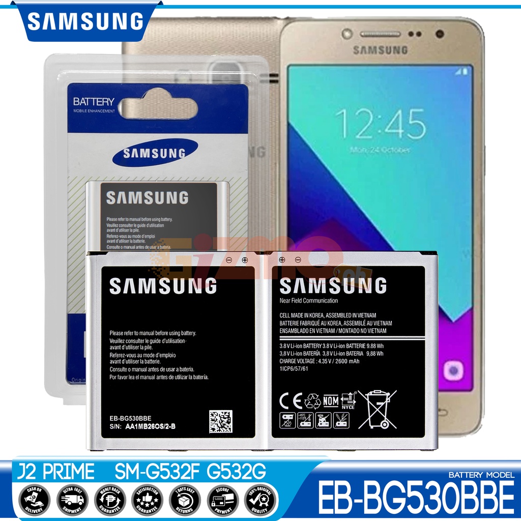 Battery Original Samsung Galaxy J2 Prime G532 Quality And Capacity Model Eb Bg530cbe Fit For Sm G53 Shopee Philippines