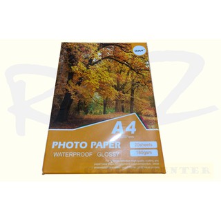 180GSM QUAFF Waterproof Glossy Inkjet Photo Paper A4 Size 20 sheets per pack