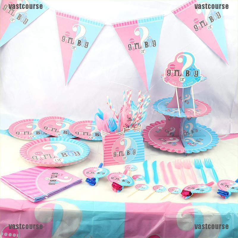 blue and pink baby shower theme