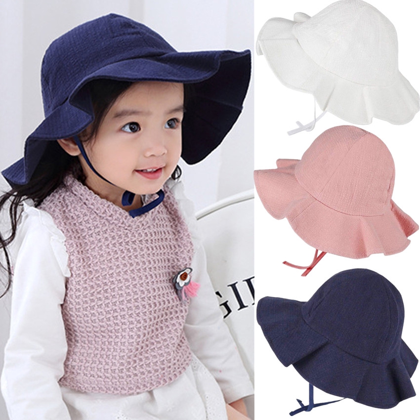 baby wide brim hat