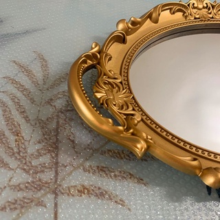 COD Oval Vintage Decorative Wall Mirror Jewelry Dresser Organizer Tray Cosmetics Storage Tray #5